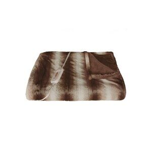Luxe Home Decor Classic Heated Faux Fur Throw | 1-Piece | Brown/white | 50"x60"